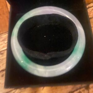 Real Apple  green jade bangle bracelet.